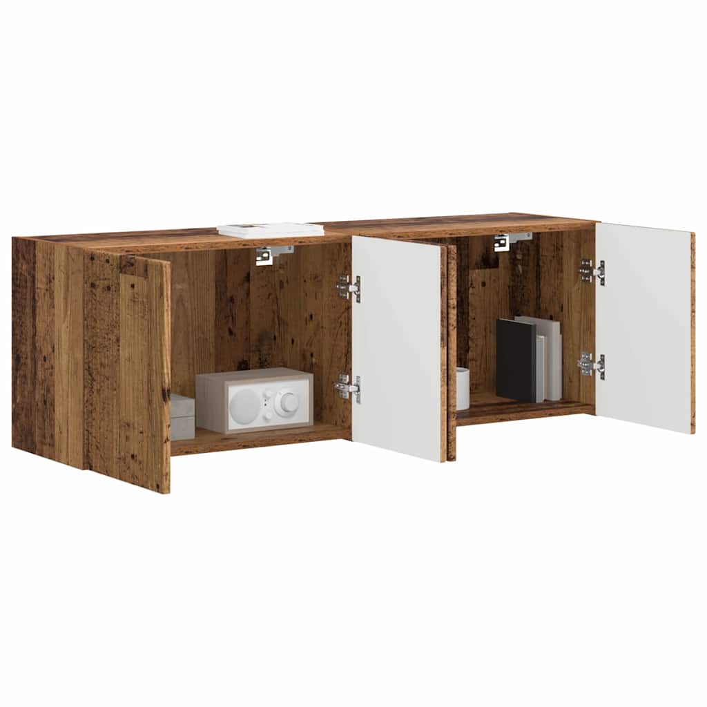 TV-Wandschrank 2 pcs Altholz 59,5 x 31 x 40 cm Holzwerkstoff