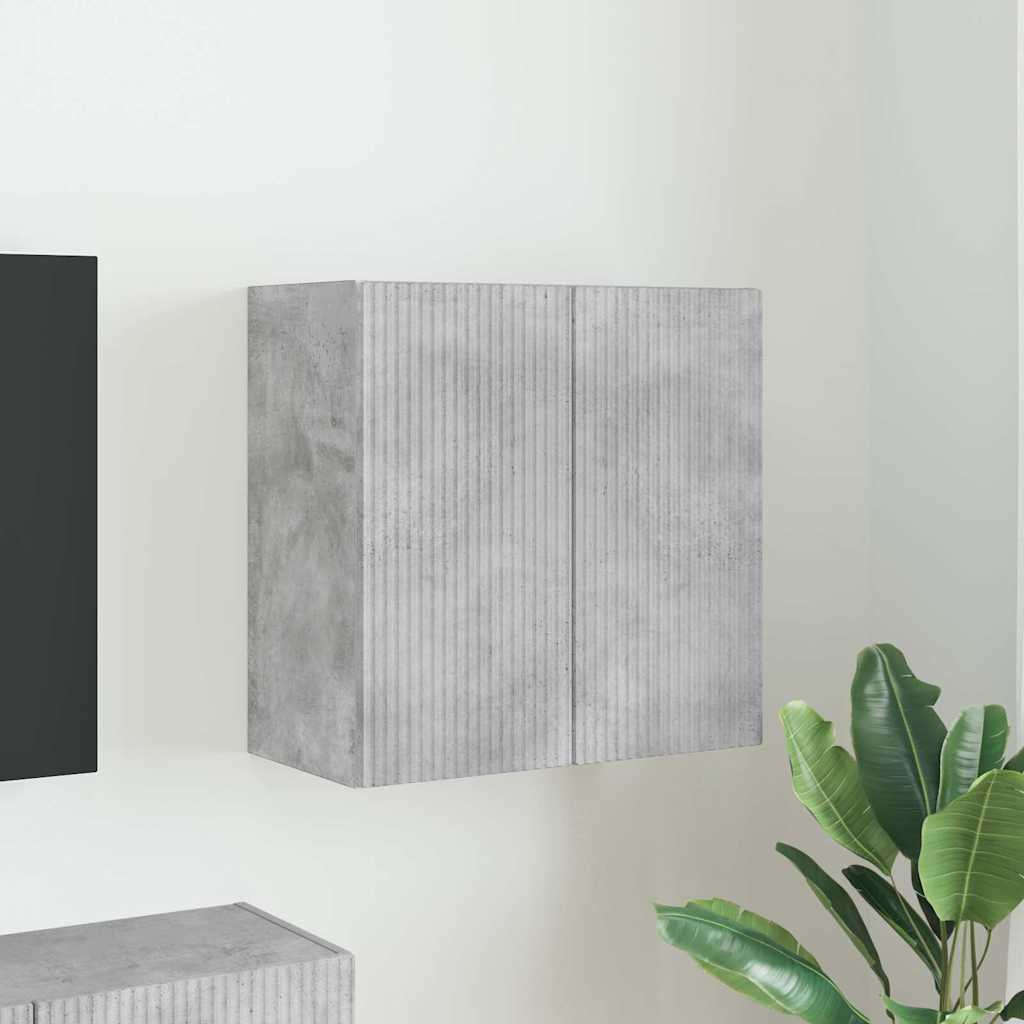 TV-Wandschrank Beton Grau 59,5 x 31 x 60 cm Holzwerkstoff
