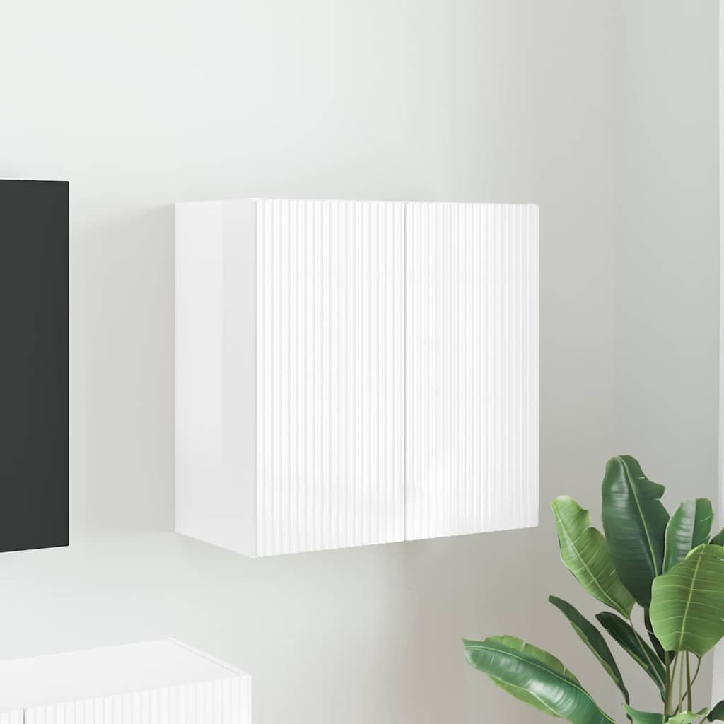 TV-Wandschrank Hochglanz Weiß 59,5 x 31 x 60 cm Holzwerkstoff