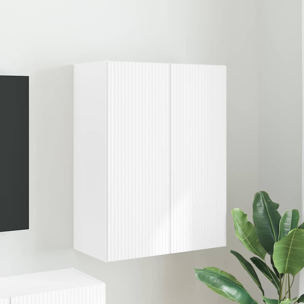 TV-Wandschrank Weiß 59,5 x 31 x 80 cm Holzwerkstoff
