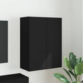 TV-Wandschrank Schwarz 59,5 x 31 x 80 cm Holzwerkstoff