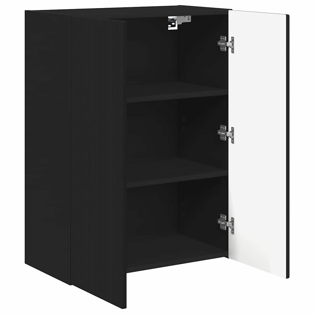 TV-Wandschrank Schwarz 59,5 x 31 x 80 cm Holzwerkstoff