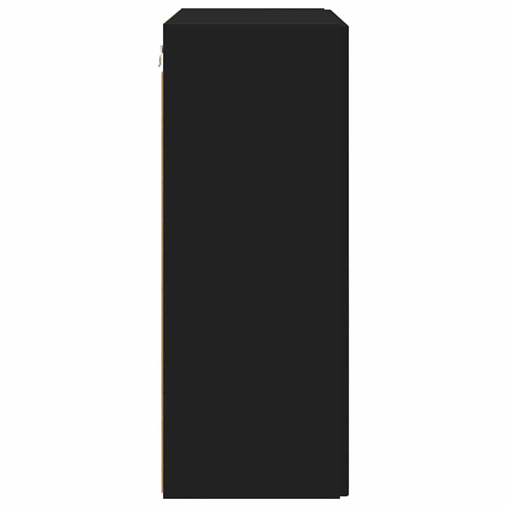 TV-Wandschrank Schwarz 59,5 x 31 x 80 cm Holzwerkstoff