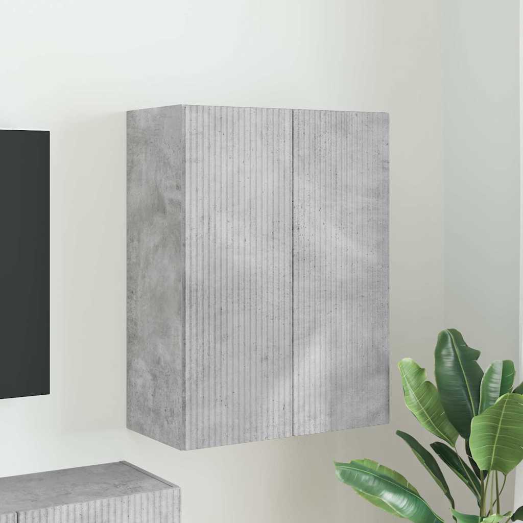 TV-Wandschrank Beton Grau 59,5 x 31 x 80 cm Holzwerkstoff