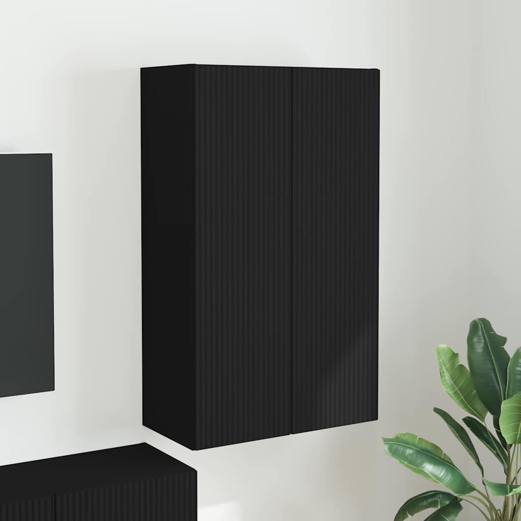TV-Wandschrank Schwarz 59,5 x 31 x 100 cm Holzwerkstoff