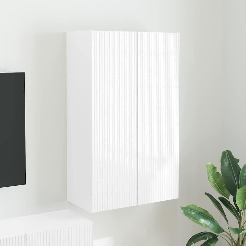 TV-Wandschrank Hochglanz Weiß 59,5 x 31 x 100 cm Holzwerkstoff