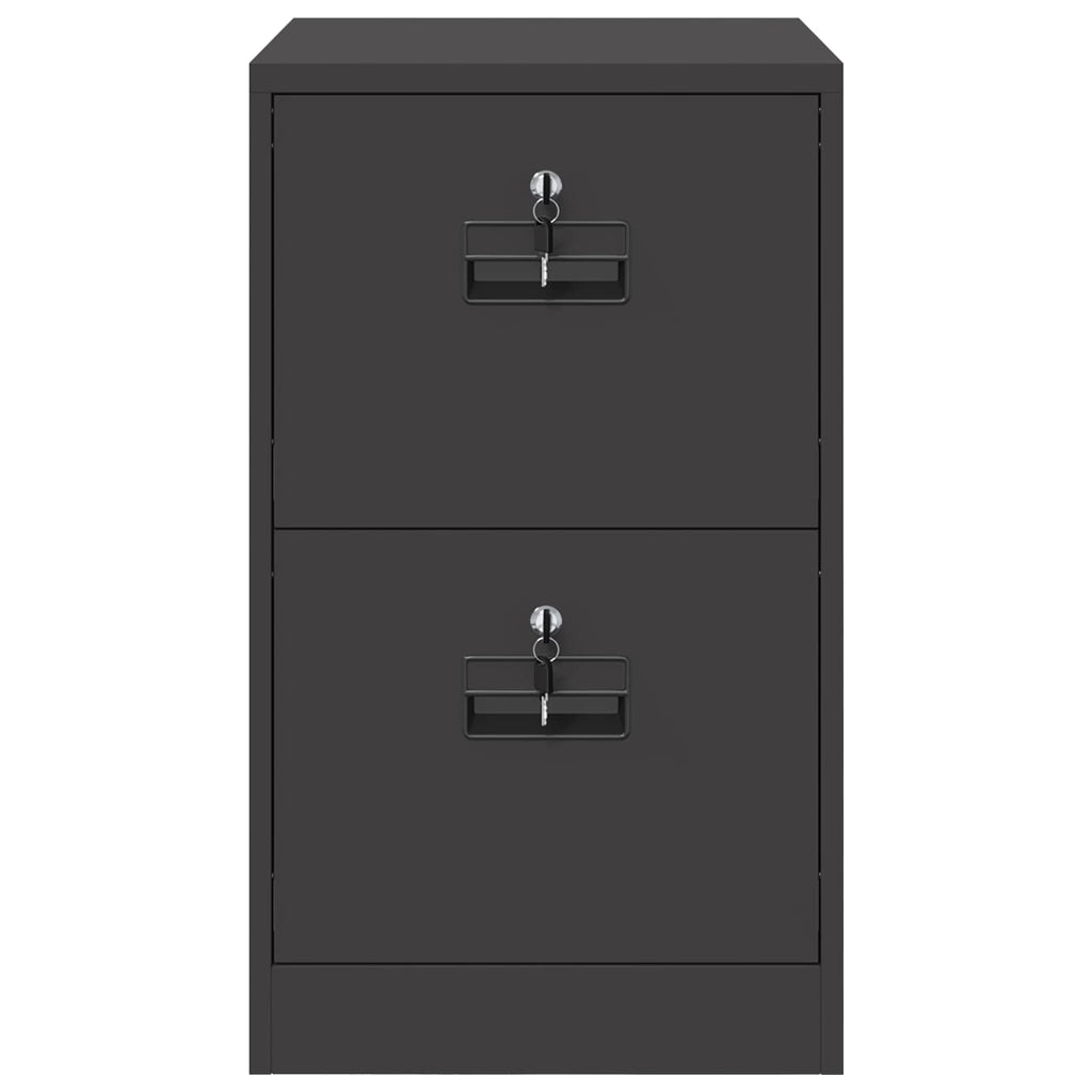 Aktenschrank Schwarz 44 x 50 x 74,5 cm Kaltgewalzter Stahl