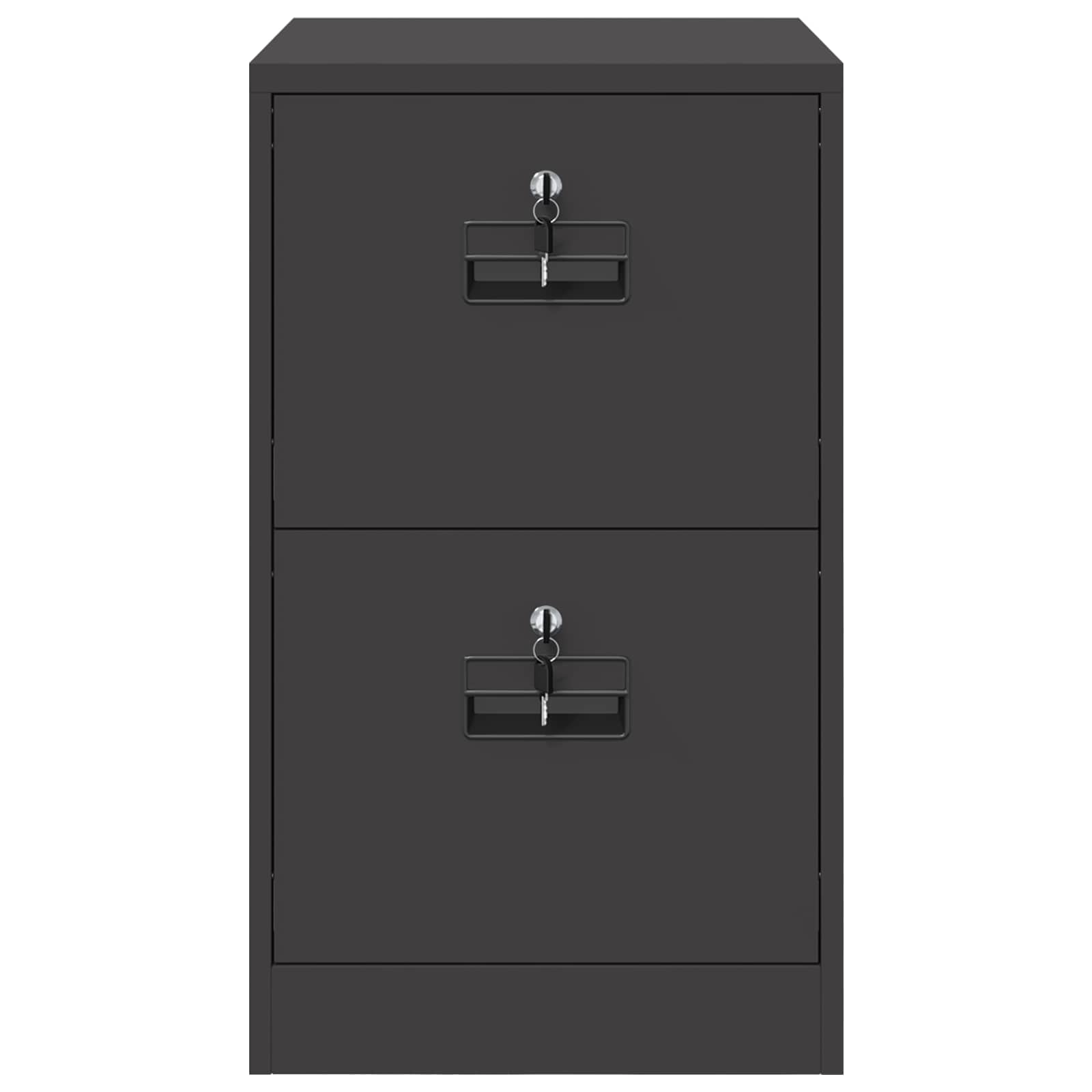 Aktenschrank Schwarz 44 x 50 x 74,5 cm Kaltgewalzter Stahl