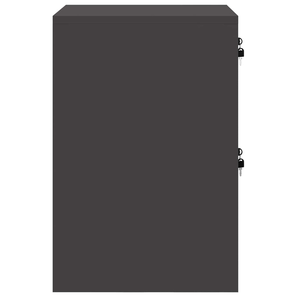 Aktenschrank Schwarz 44 x 50 x 74,5 cm Kaltgewalzter Stahl