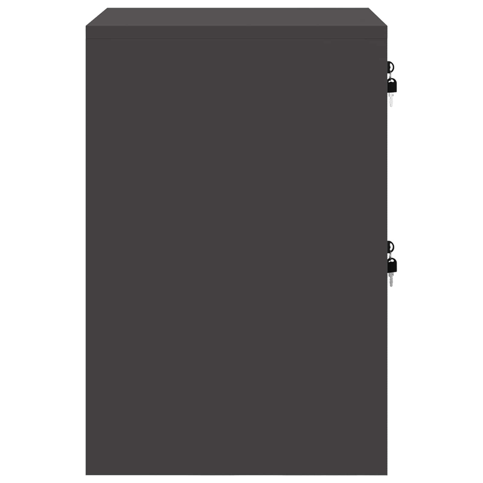 Aktenschrank Schwarz 44 x 50 x 74,5 cm Kaltgewalzter Stahl