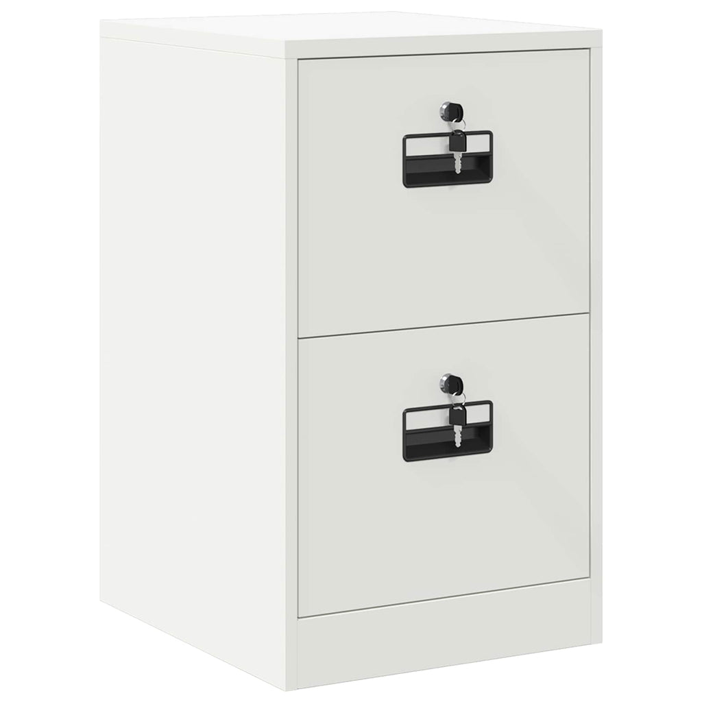 Aktenschrank Weiß 44 x 50 x 74,5 cm Kaltgewalzter Stahl