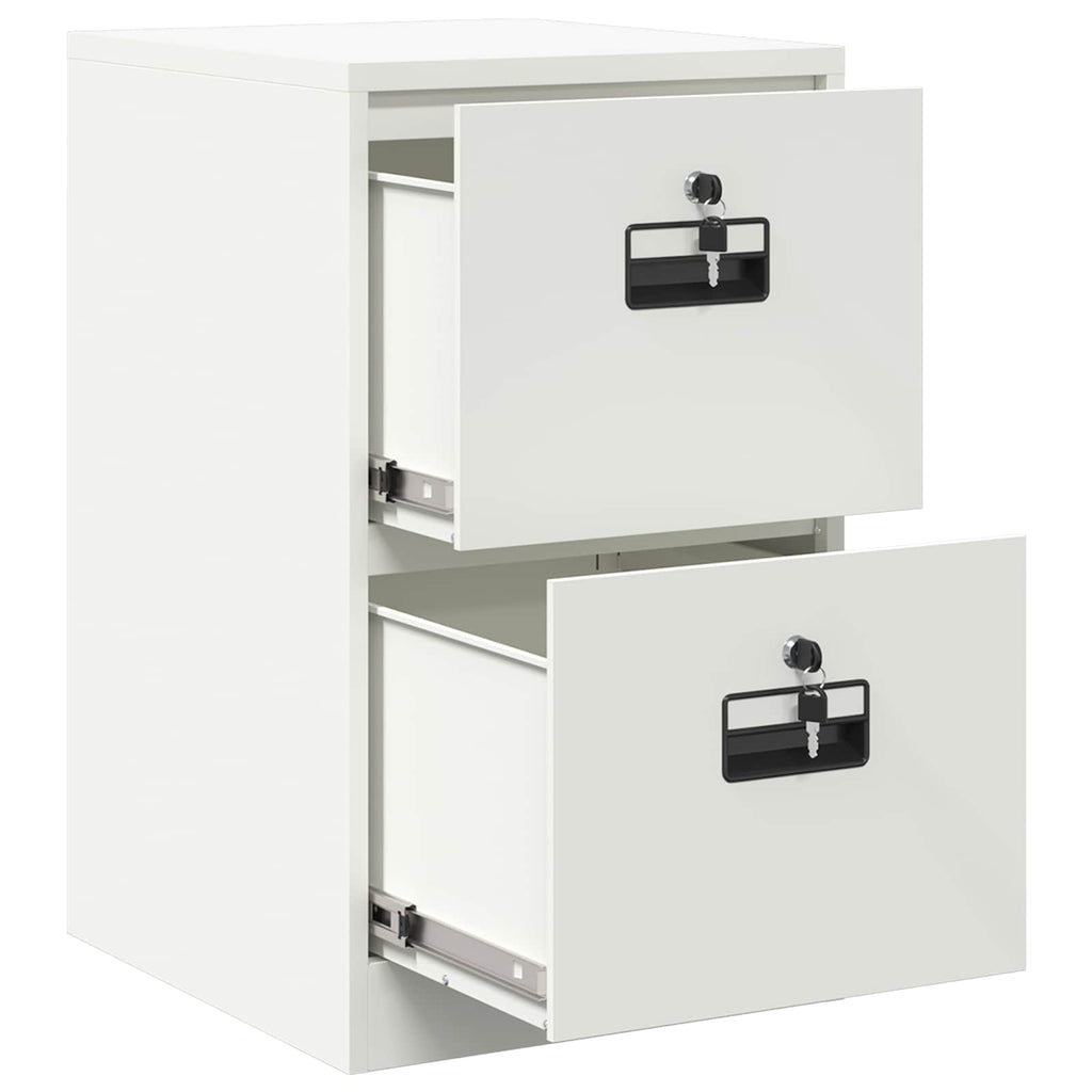 Aktenschrank Weiß 44 x 50 x 74,5 cm Kaltgewalzter Stahl