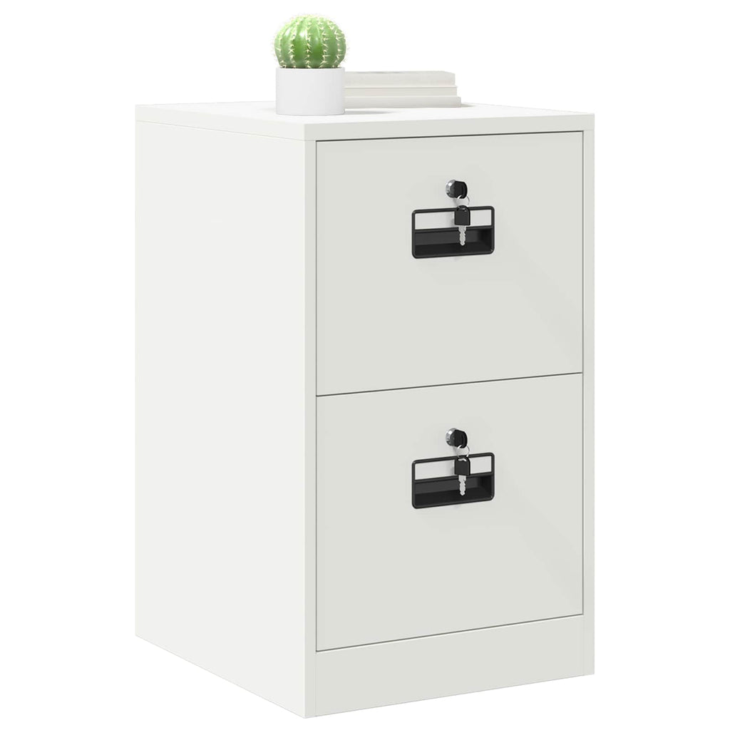 Aktenschrank Weiß 44 x 50 x 74,5 cm Kaltgewalzter Stahl