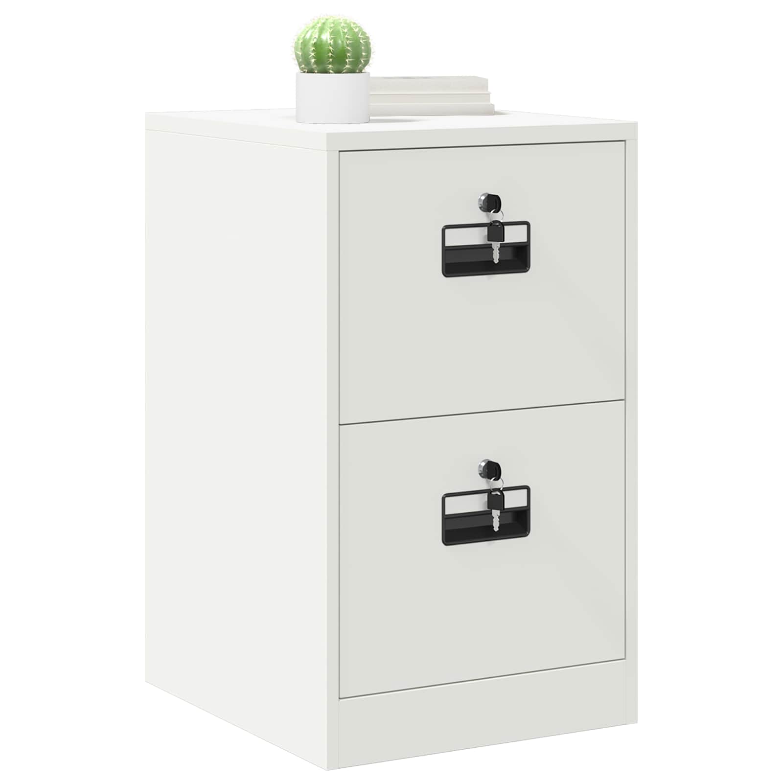 Aktenschrank Weiß 44 x 50 x 74,5 cm Kaltgewalzter Stahl
