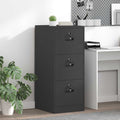 Aktenschrank Schwarz 44 x 50 x 106,5 cm Kaltgewalzter Stahl