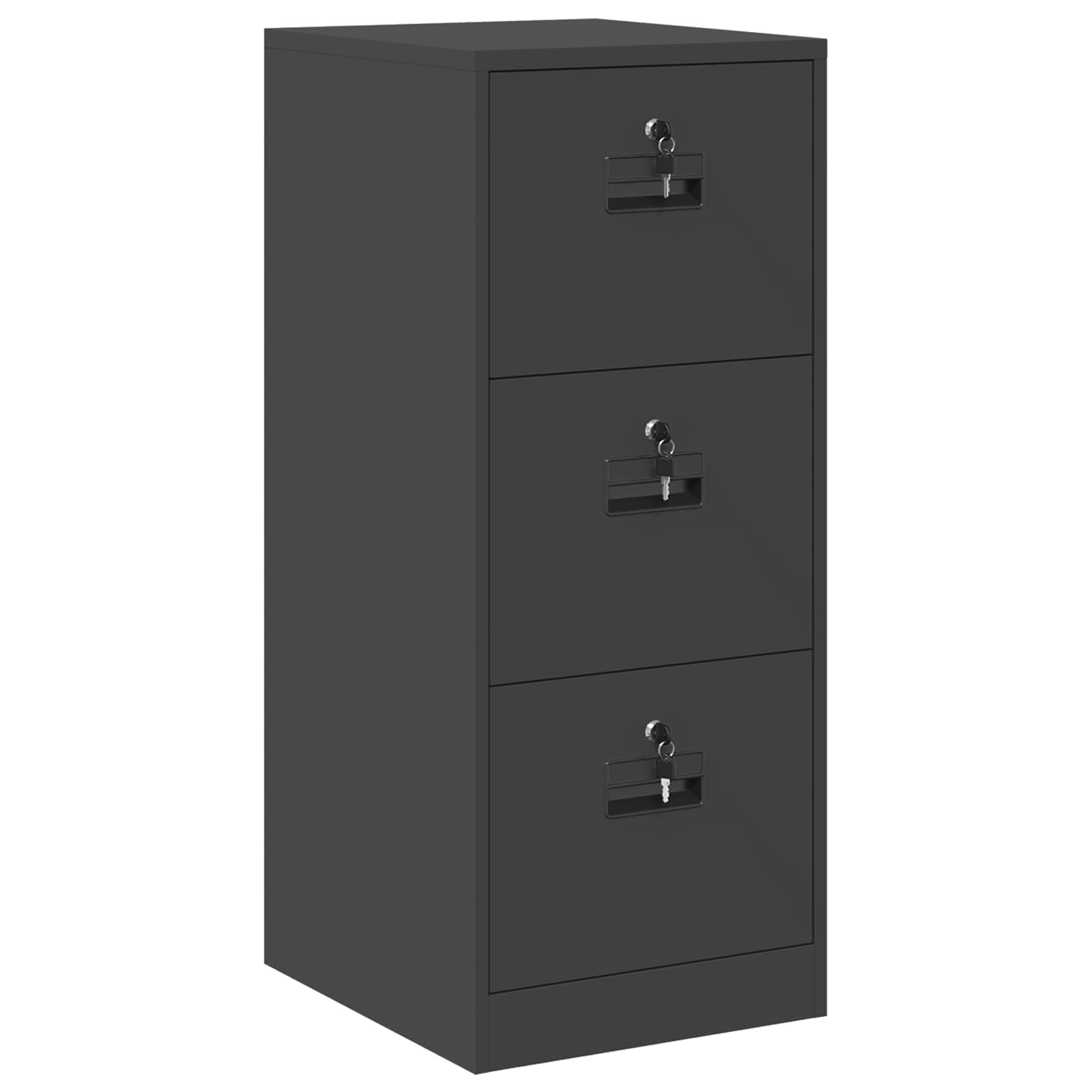 Aktenschrank Schwarz 44 x 50 x 106,5 cm Kaltgewalzter Stahl
