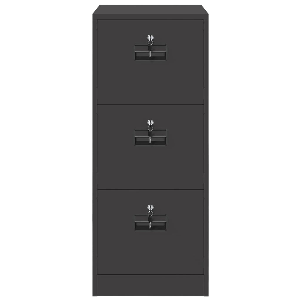 Aktenschrank Schwarz 44 x 50 x 106,5 cm Kaltgewalzter Stahl
