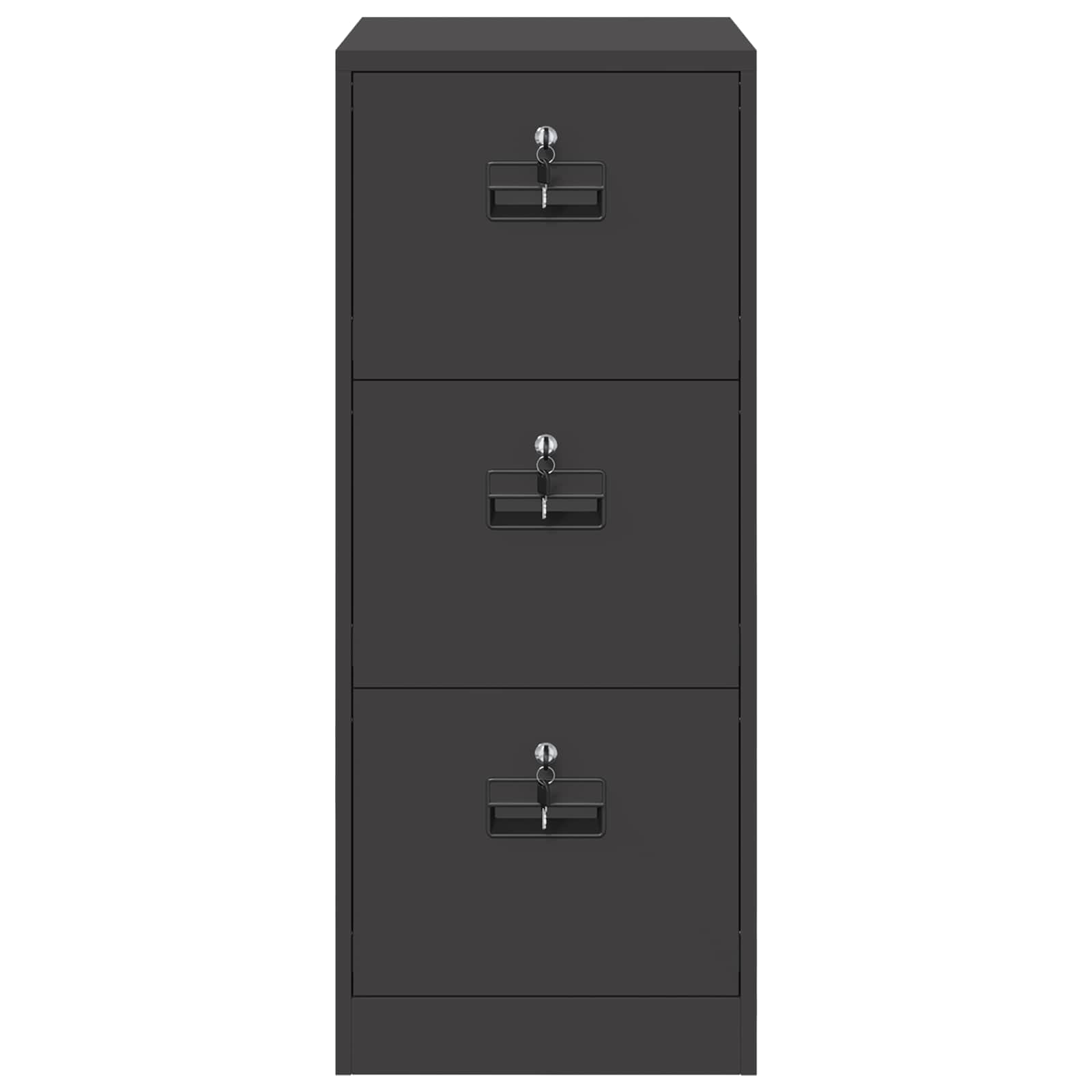 Aktenschrank Schwarz 44 x 50 x 106,5 cm Kaltgewalzter Stahl