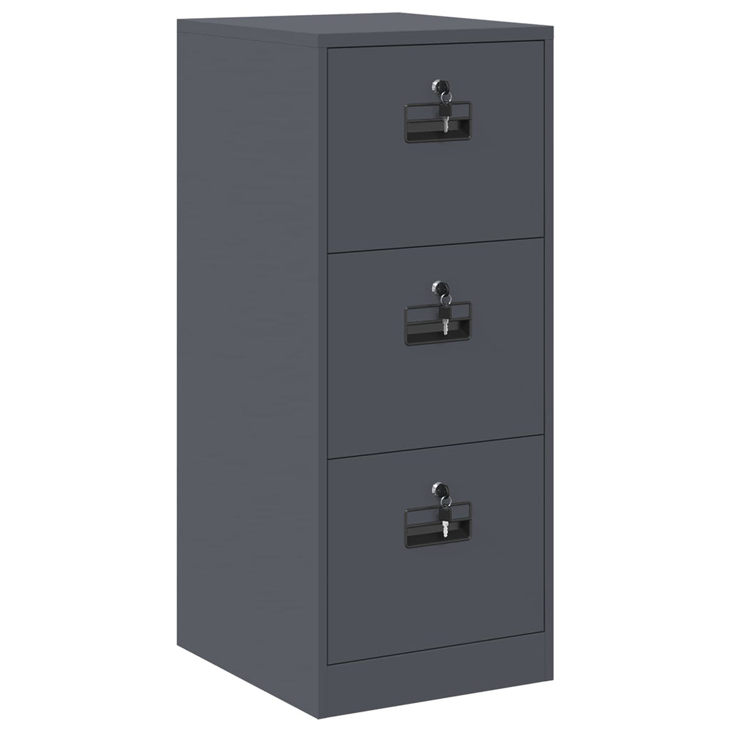 Aktenschrank Anthrazit 44 x 50 x 106,5 cm Kaltgewalzter Stahl