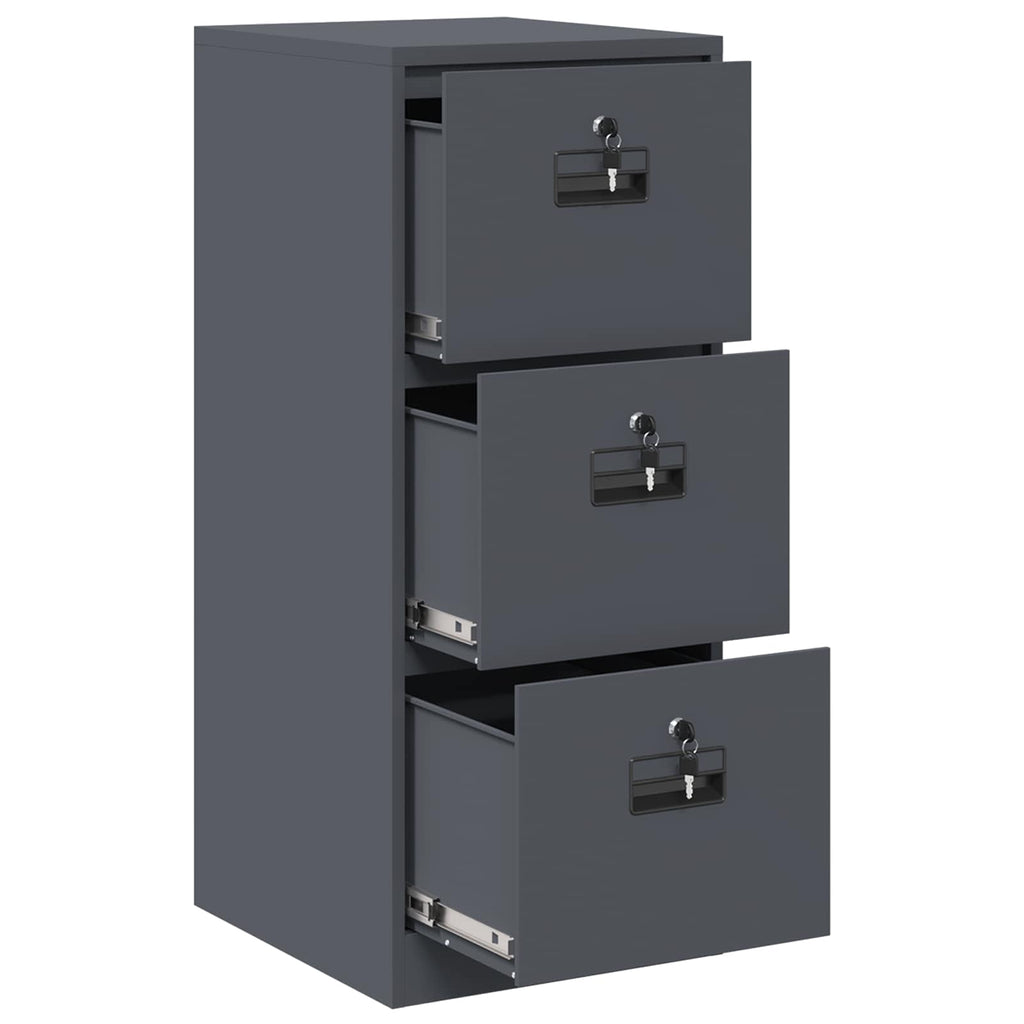 Aktenschrank Anthrazit 44 x 50 x 106,5 cm Kaltgewalzter Stahl