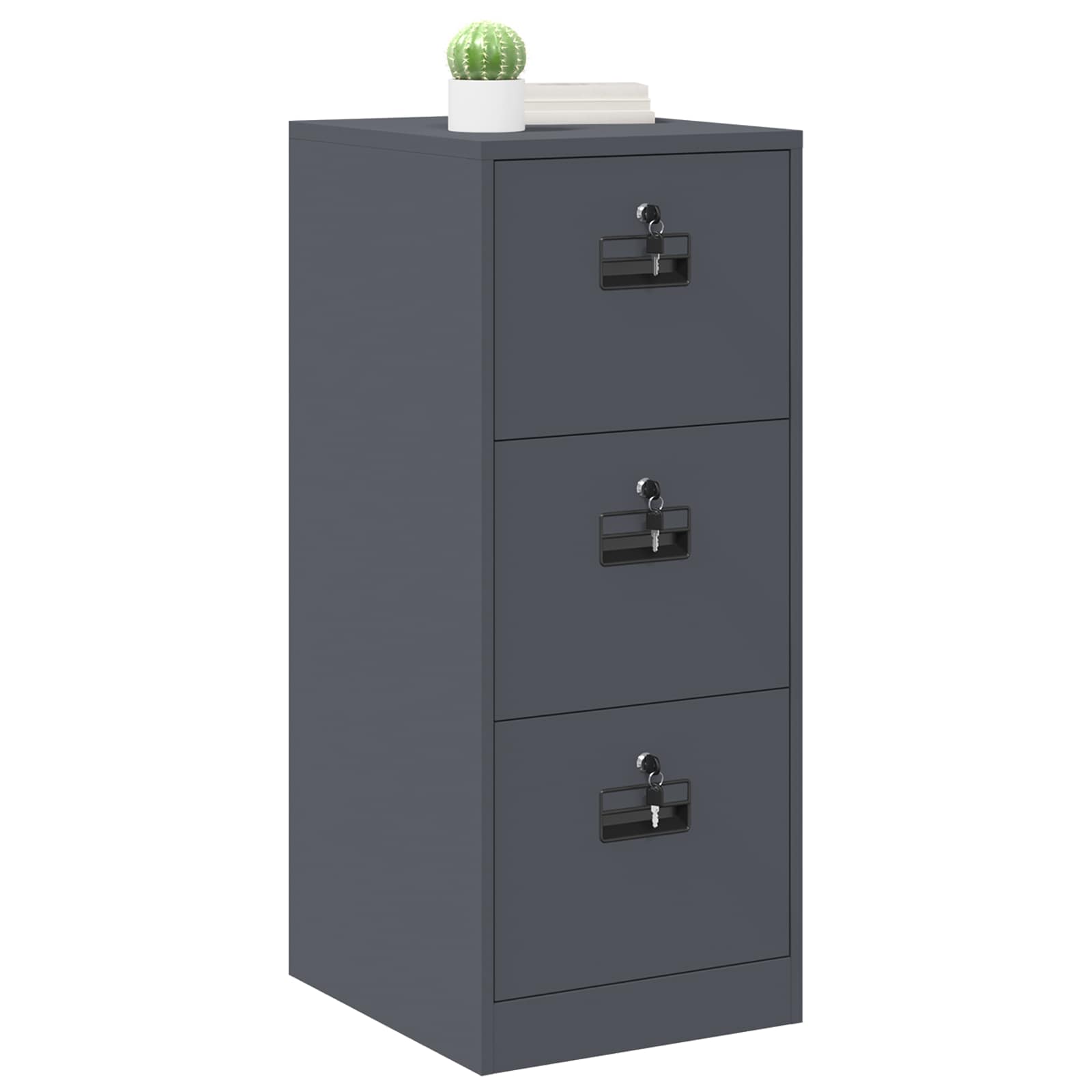 Aktenschrank Anthrazit 44 x 50 x 106,5 cm Kaltgewalzter Stahl