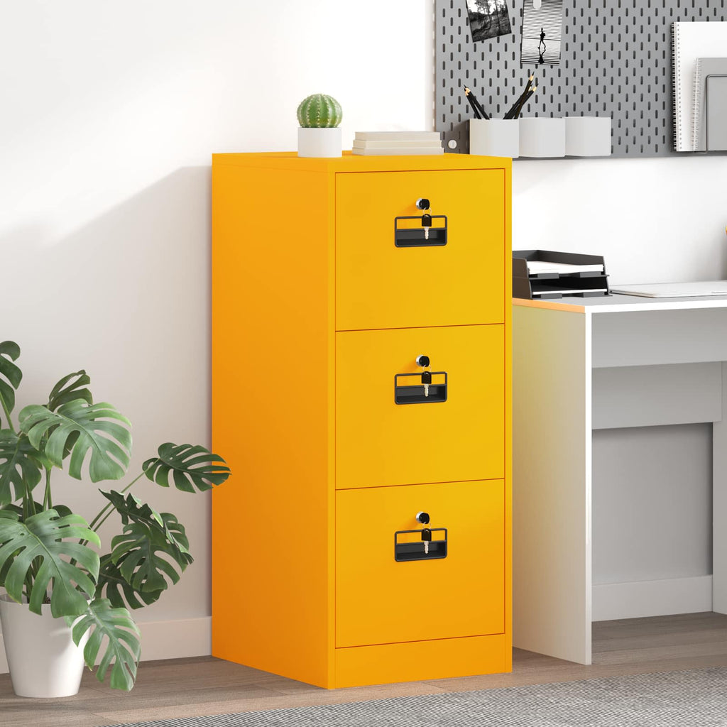 Aktenschrank Senfgelb 44 x 50 x 106,5 cm Kaltgewalzter Stahl