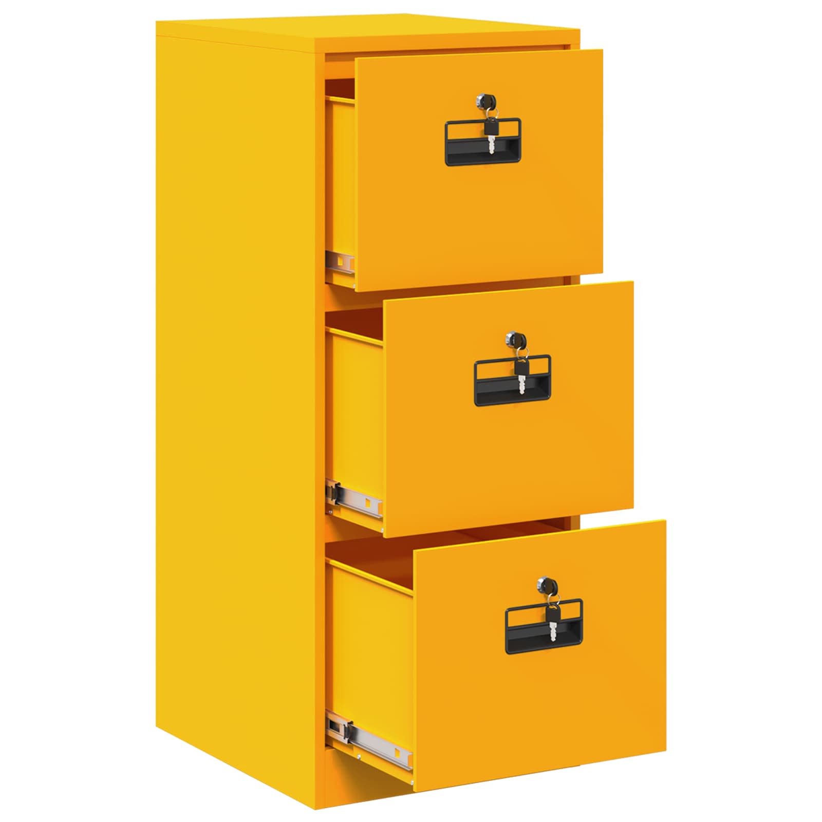 Aktenschrank Senfgelb 44 x 50 x 106,5 cm Kaltgewalzter Stahl