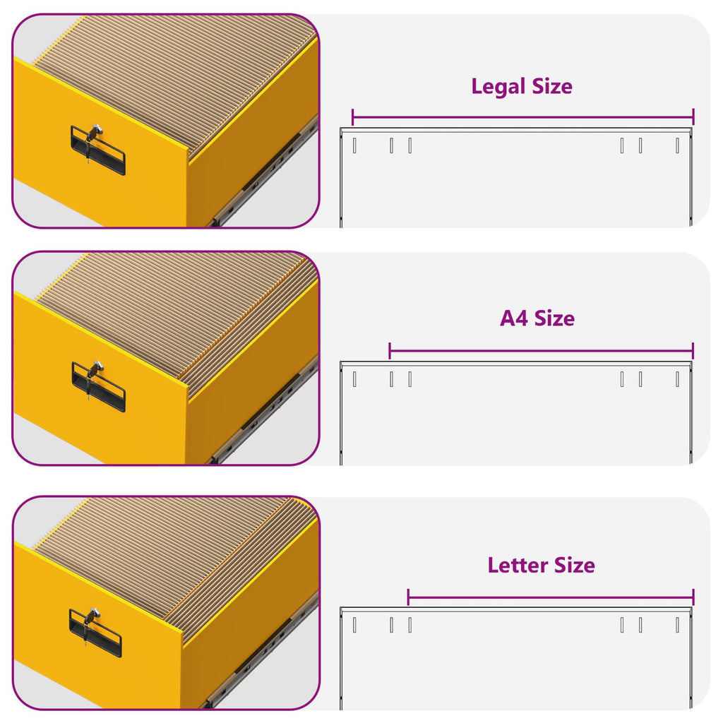 Aktenschrank Senfgelb 44 x 50 x 106,5 cm Kaltgewalzter Stahl