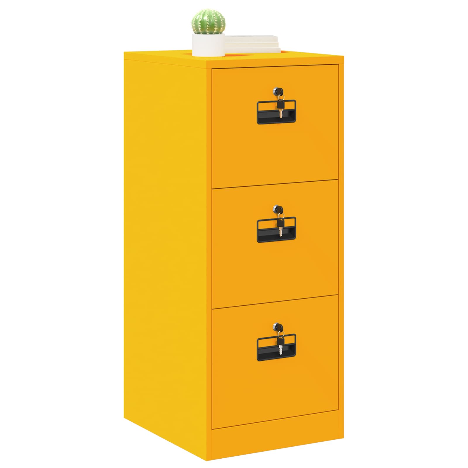 Aktenschrank Senfgelb 44 x 50 x 106,5 cm Kaltgewalzter Stahl