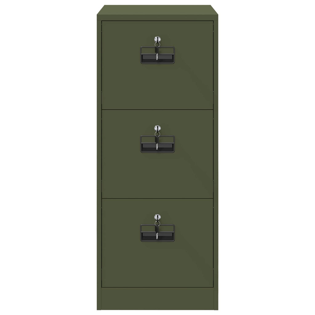 Aktenschrank Olive Grün 44 x 50 x 106,5 cm Kaltgewalzter Stahl