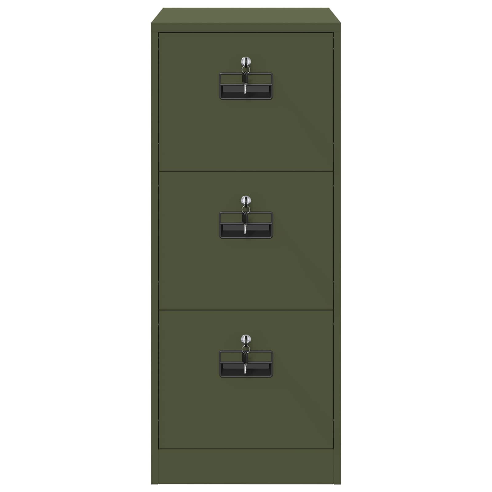 Aktenschrank Olive Grün 44 x 50 x 106,5 cm Kaltgewalzter Stahl