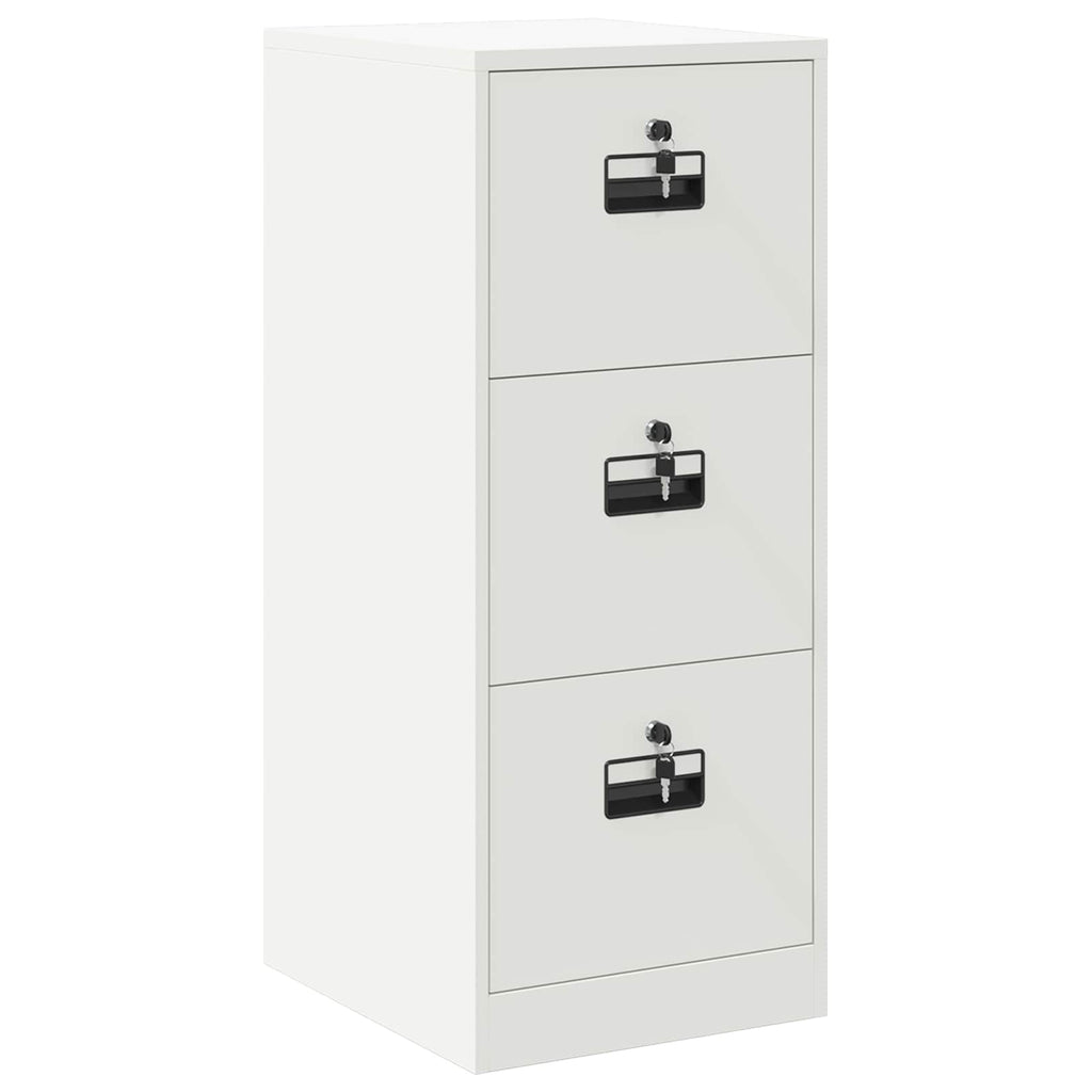 Aktenschrank Weiß 44 x 50 x 106,5 cm Kaltgewalzter Stahl
