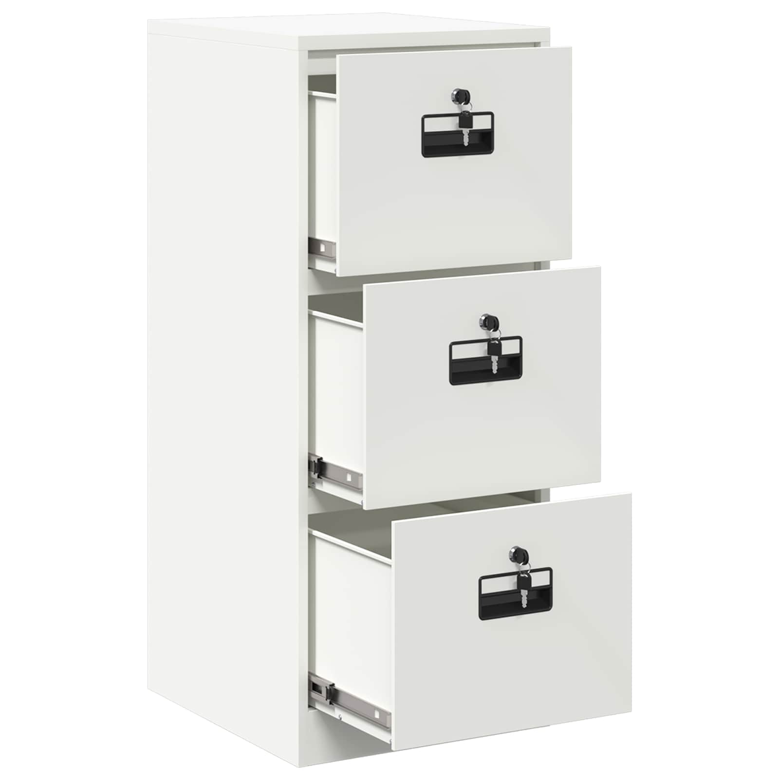 Aktenschrank Weiß 44 x 50 x 106,5 cm Kaltgewalzter Stahl