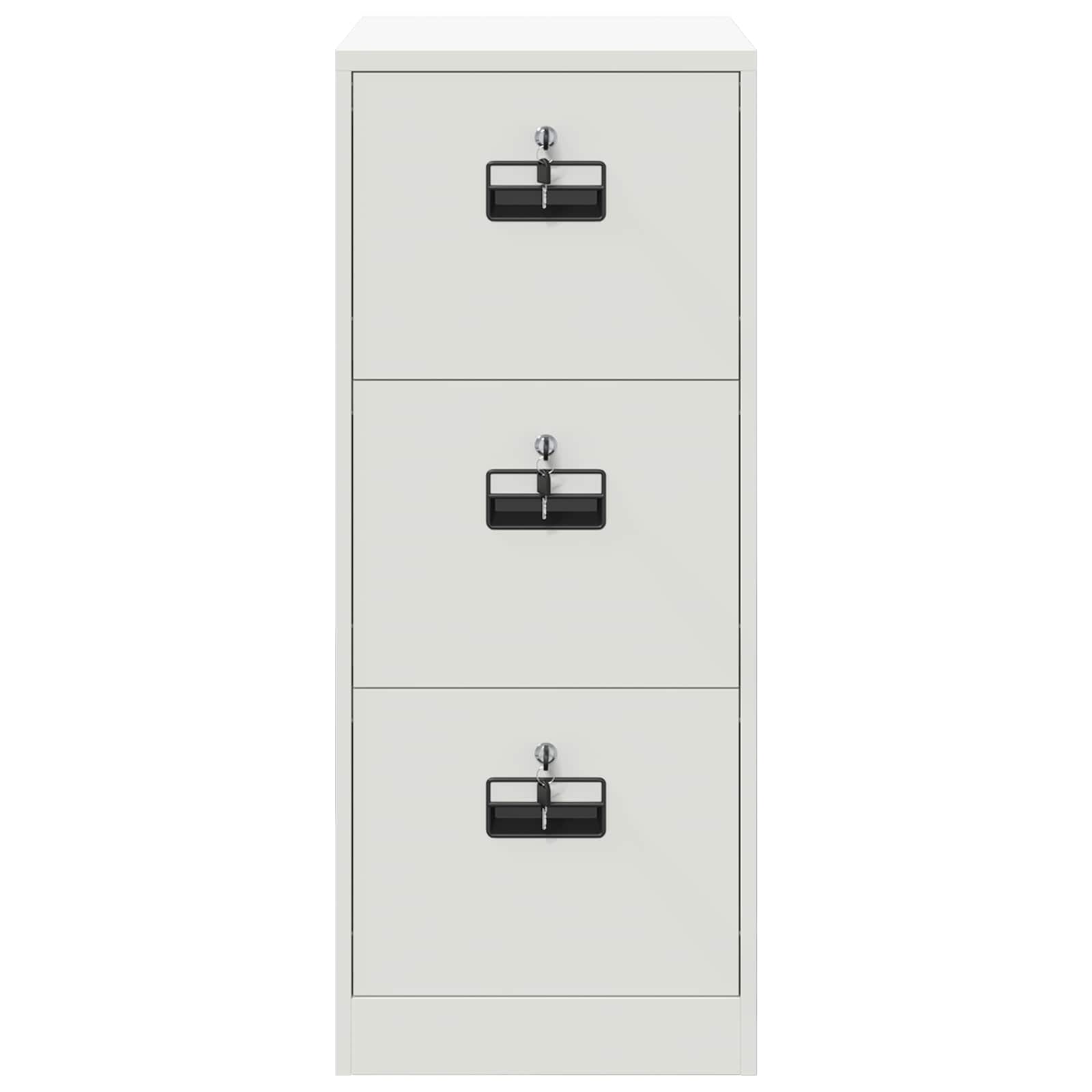 Aktenschrank Weiß 44 x 50 x 106,5 cm Kaltgewalzter Stahl