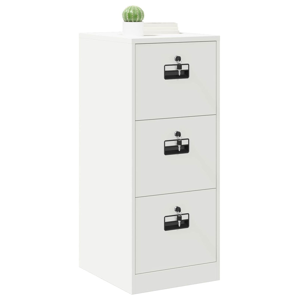 Aktenschrank Weiß 44 x 50 x 106,5 cm Kaltgewalzter Stahl