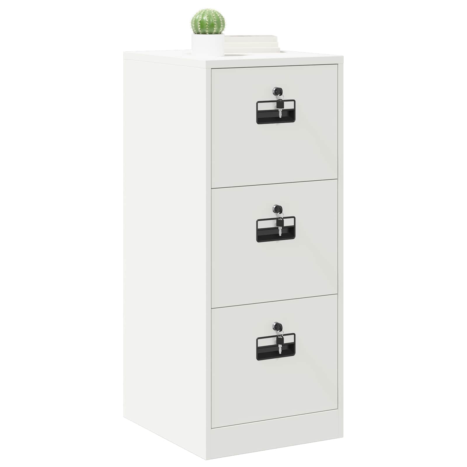 Aktenschrank Weiß 44 x 50 x 106,5 cm Kaltgewalzter Stahl