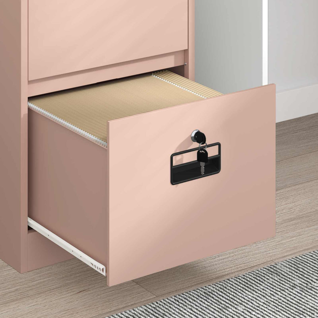 Aktenschrank Rosa 45,5 x 42 x 74,5 cm Kaltgewalzter Stahl