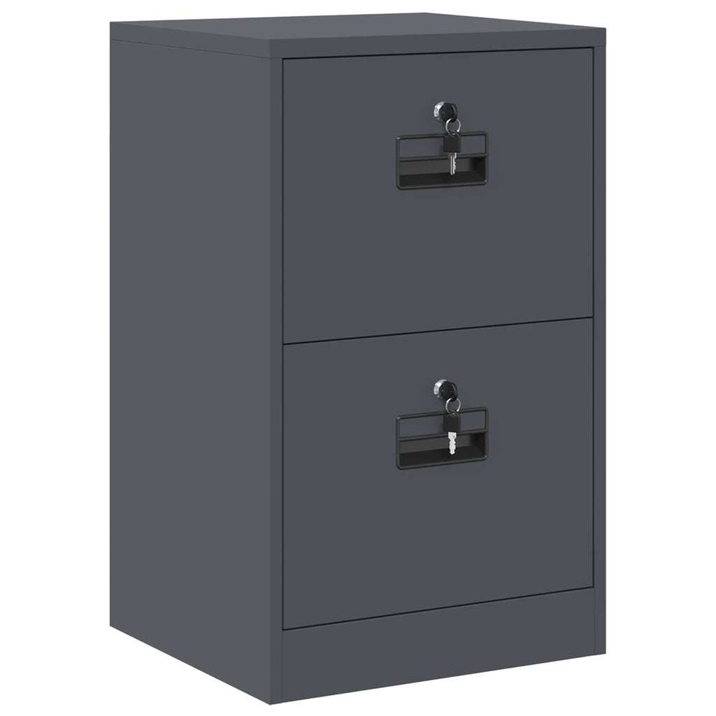 Aktenschrank Anthrazit 45,5 x 42 x 74,5 cm Kaltgewalzter Stahl
