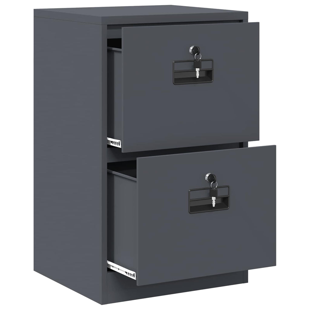 Aktenschrank Anthrazit 45,5 x 42 x 74,5 cm Kaltgewalzter Stahl