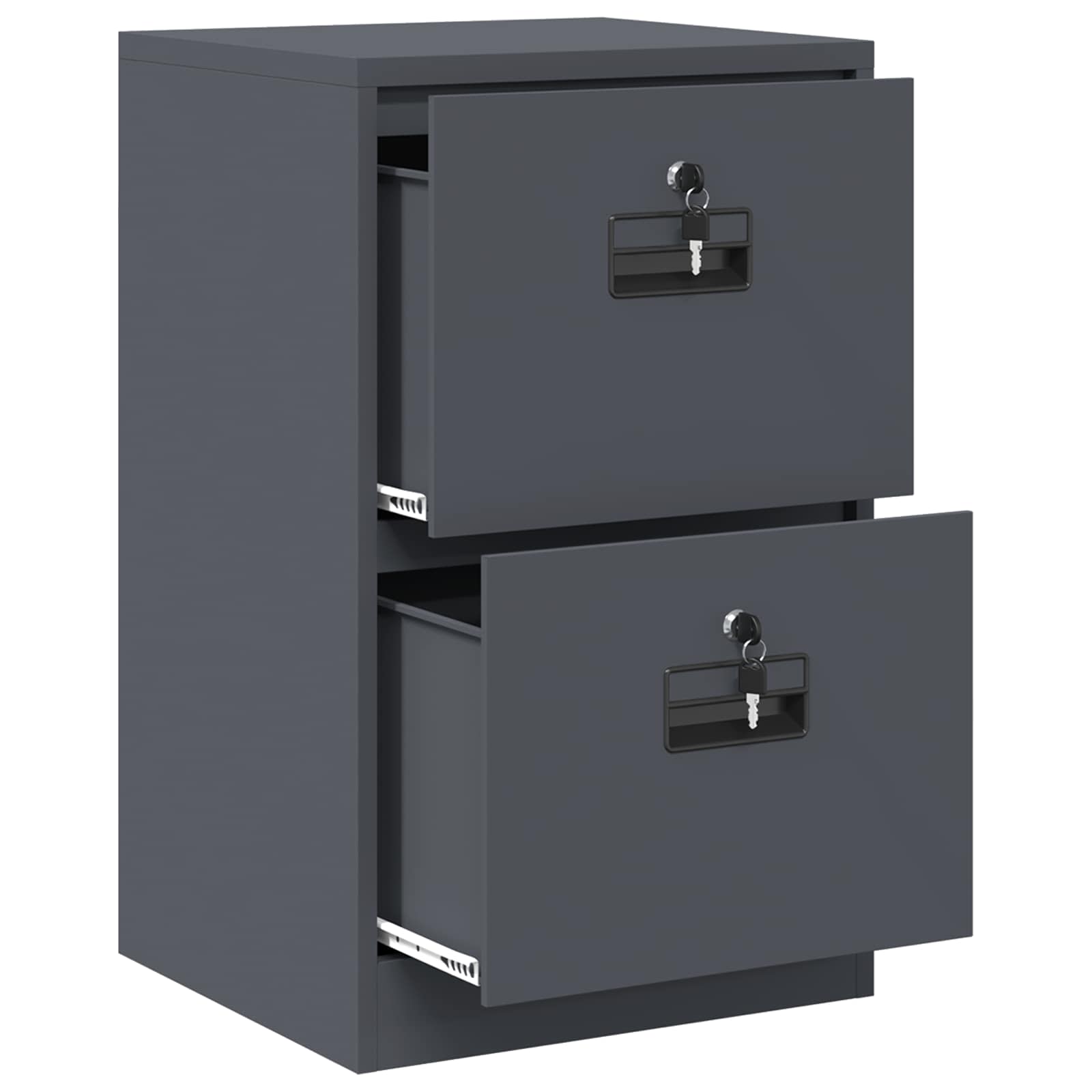 Aktenschrank Anthrazit 45,5 x 42 x 74,5 cm Kaltgewalzter Stahl