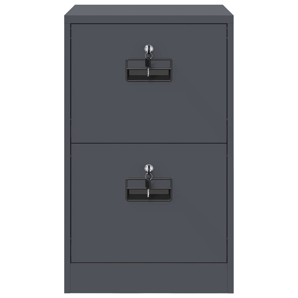 Aktenschrank Anthrazit 45,5 x 42 x 74,5 cm Kaltgewalzter Stahl