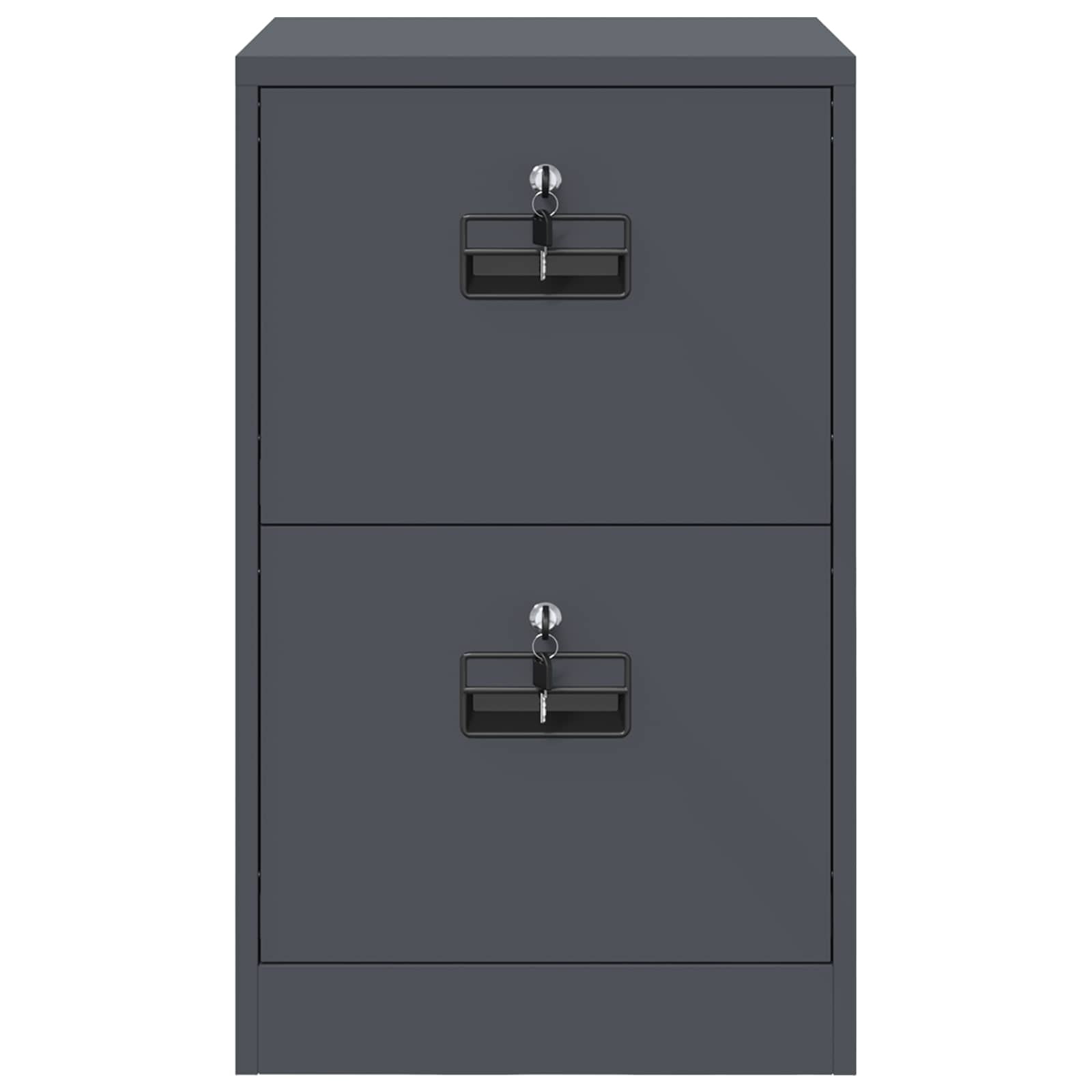 Aktenschrank Anthrazit 45,5 x 42 x 74,5 cm Kaltgewalzter Stahl
