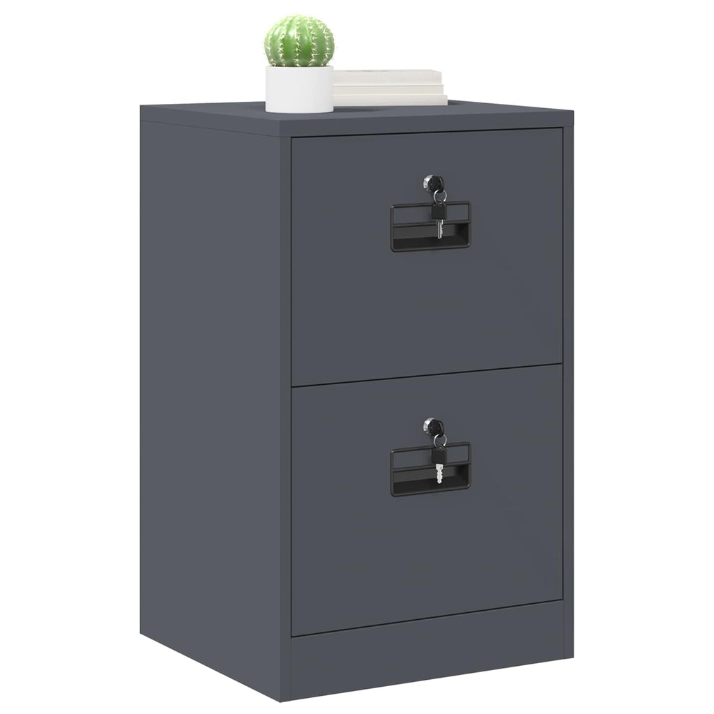 Aktenschrank Anthrazit 45,5 x 42 x 74,5 cm Kaltgewalzter Stahl