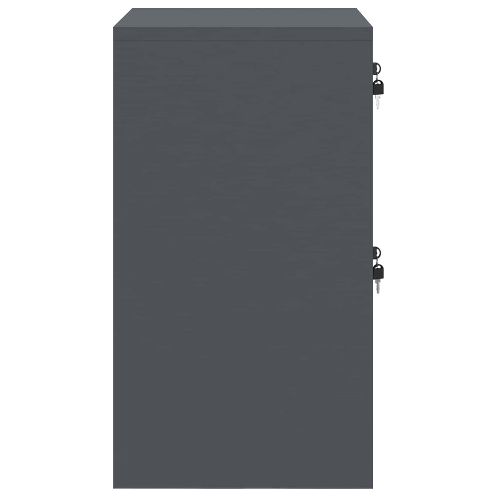 Aktenschrank Anthrazit 45,5 x 42 x 74,5 cm Kaltgewalzter Stahl