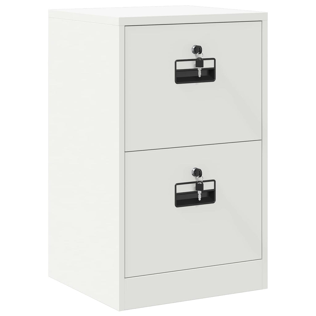 Aktenschrank Weiß 45,5 x 42 x 74,5 cm Kaltgewalzter Stahl