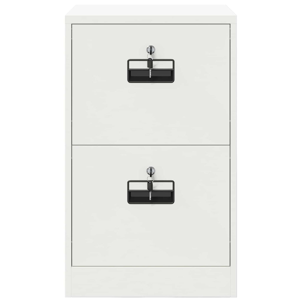 Aktenschrank Weiß 45,5 x 42 x 74,5 cm Kaltgewalzter Stahl
