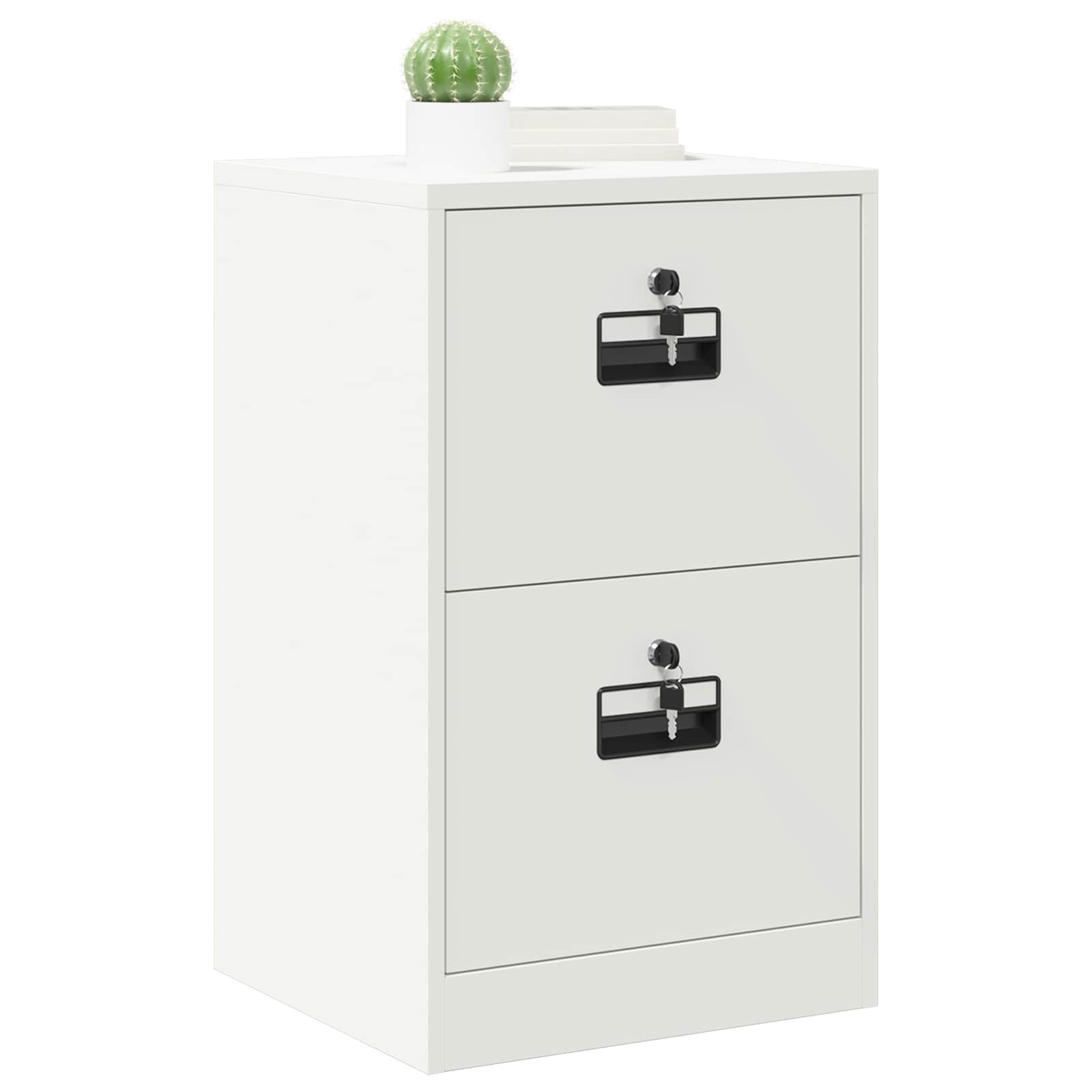 Aktenschrank Weiß 45,5 x 42 x 74,5 cm Kaltgewalzter Stahl
