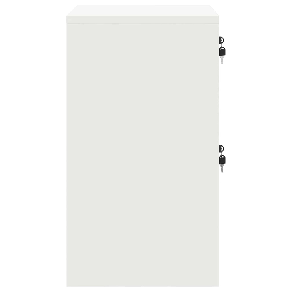 Aktenschrank Weiß 45,5 x 42 x 74,5 cm Kaltgewalzter Stahl