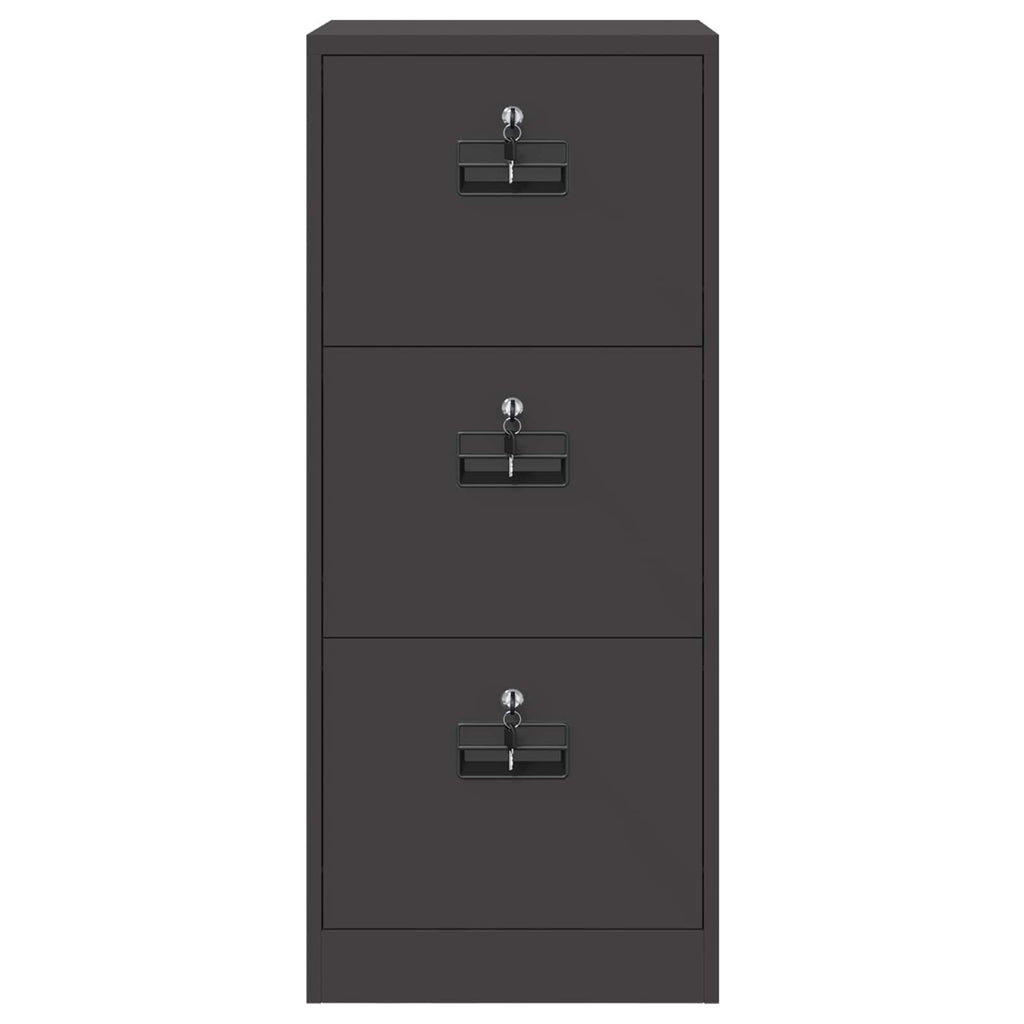 Aktenschrank Schwarz 45,5 x 42 x 106,5 cm Kaltgewalzter Stahl