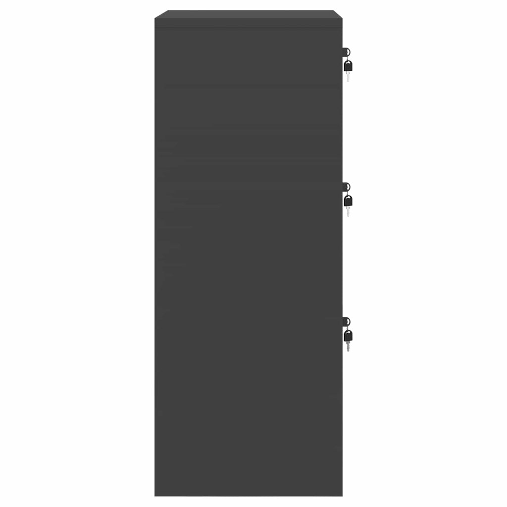 Aktenschrank Schwarz 45,5 x 42 x 106,5 cm Kaltgewalzter Stahl